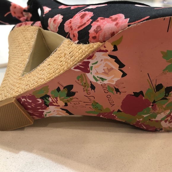 Betsey Johnson Floral Shoes with Raffia Heel - Picture 7 of 11